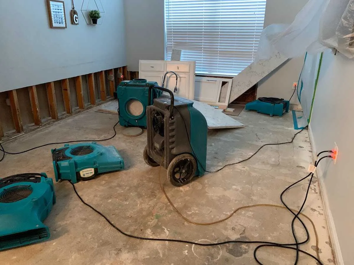 Dehumidifier in flood-cut room for Water Extraction & Removal in Tarpon Springs